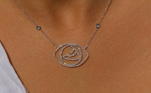 Diamond Nantucket Evil Eye® With Diamond Chain Talisman Necklace