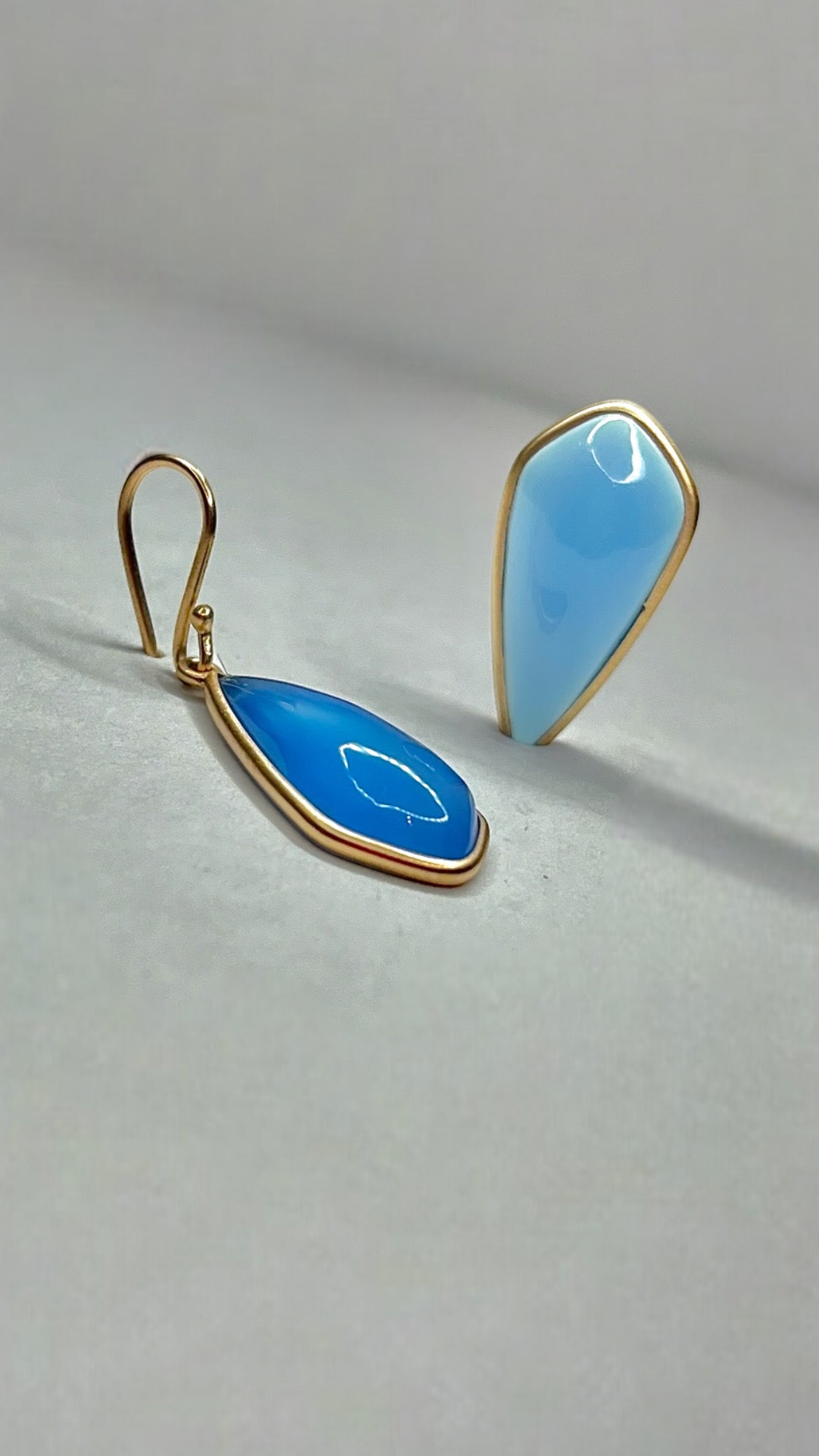 Blue Agate Earrings