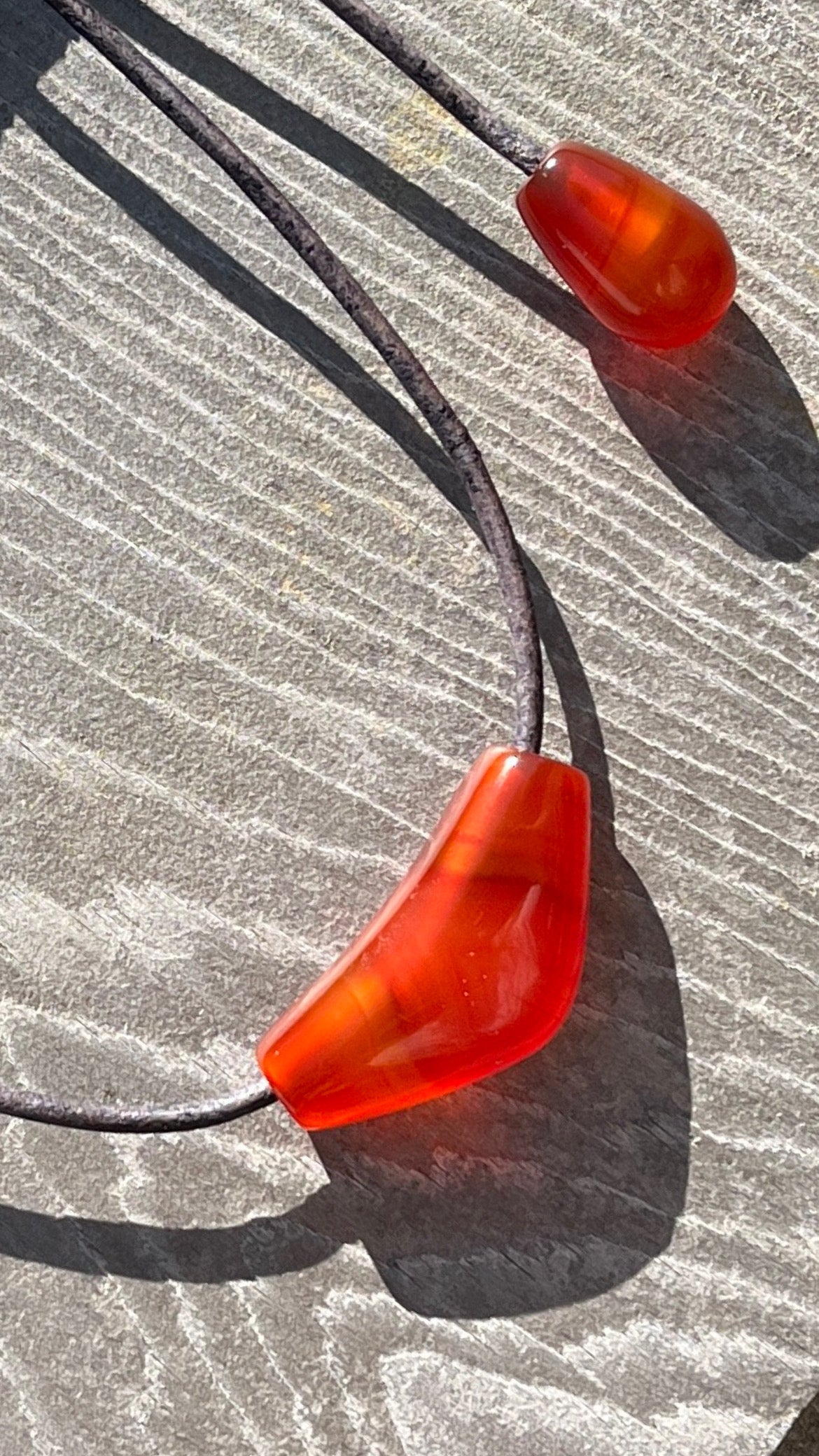 Carnelian Bow Necklace