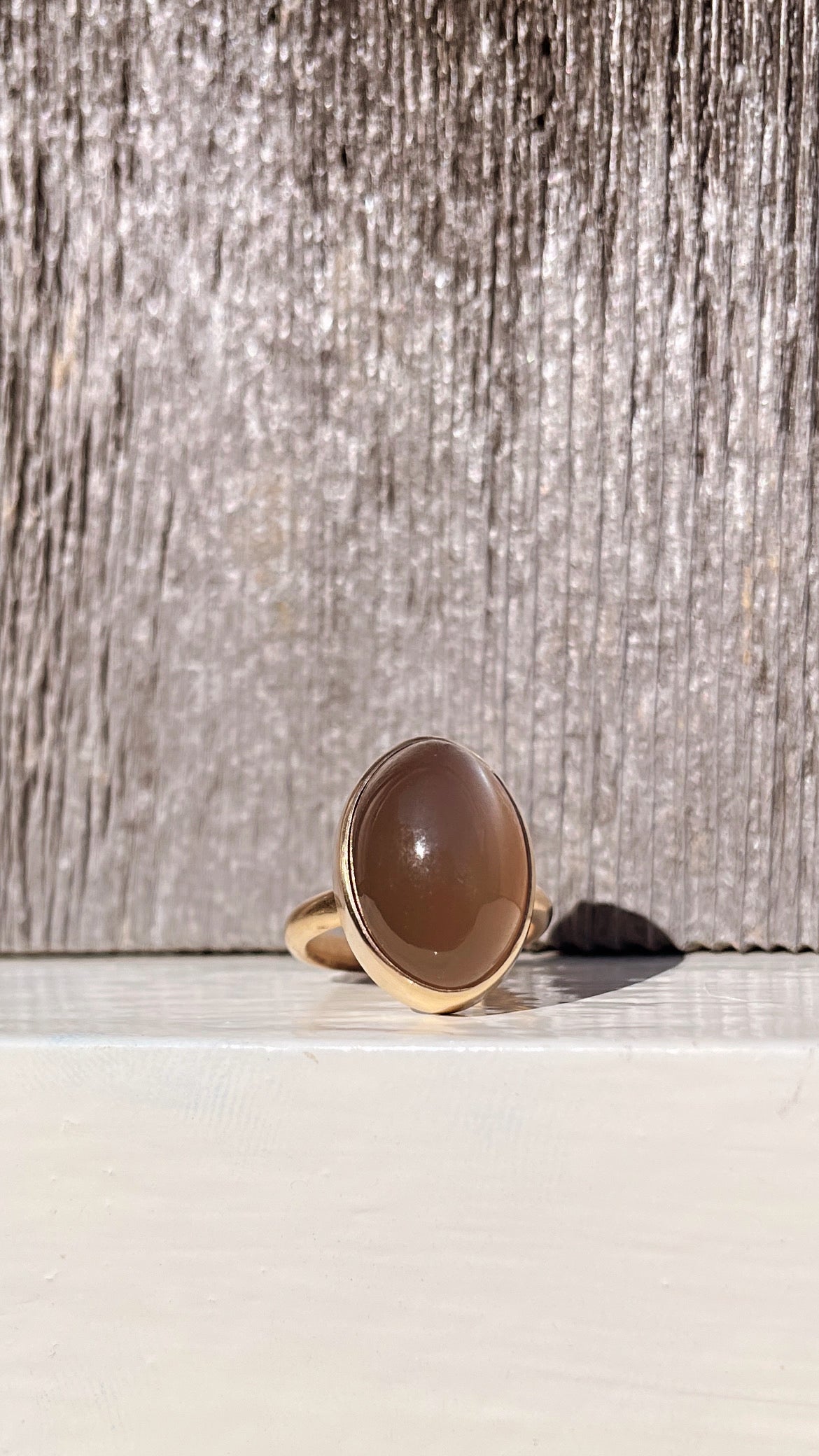 Milk Chocolate Moonstone Ring