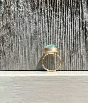 Green Aquamarine Ring