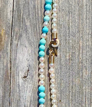 Akoya Pearl & Persian Turquoise Necklace