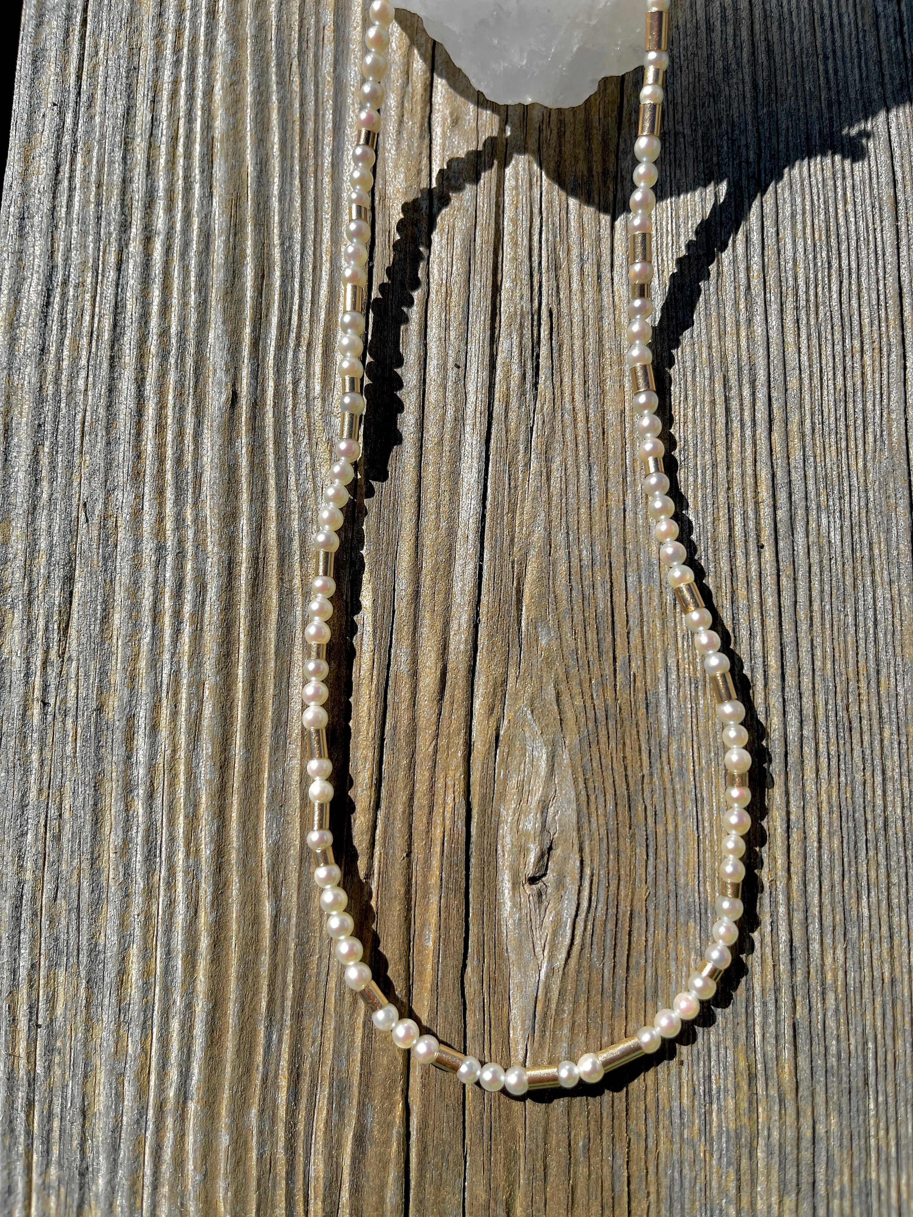 Akoya Pearl & Gold Necklace