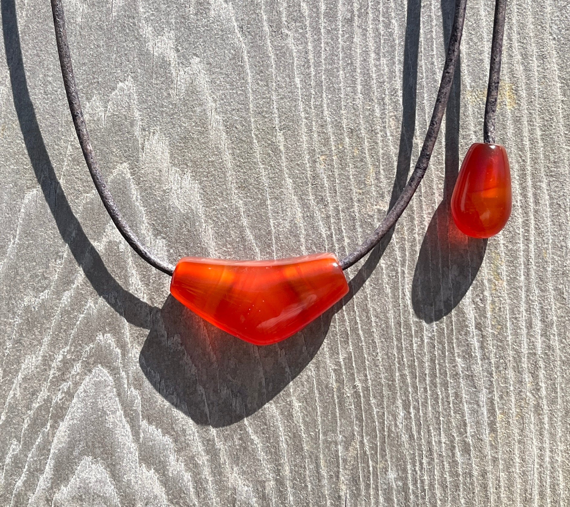 Carnelian Bow Necklace