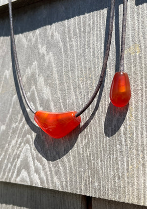 Carnelian Bow Necklace