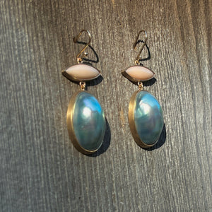 Coral & Osmena Pearl Earrings