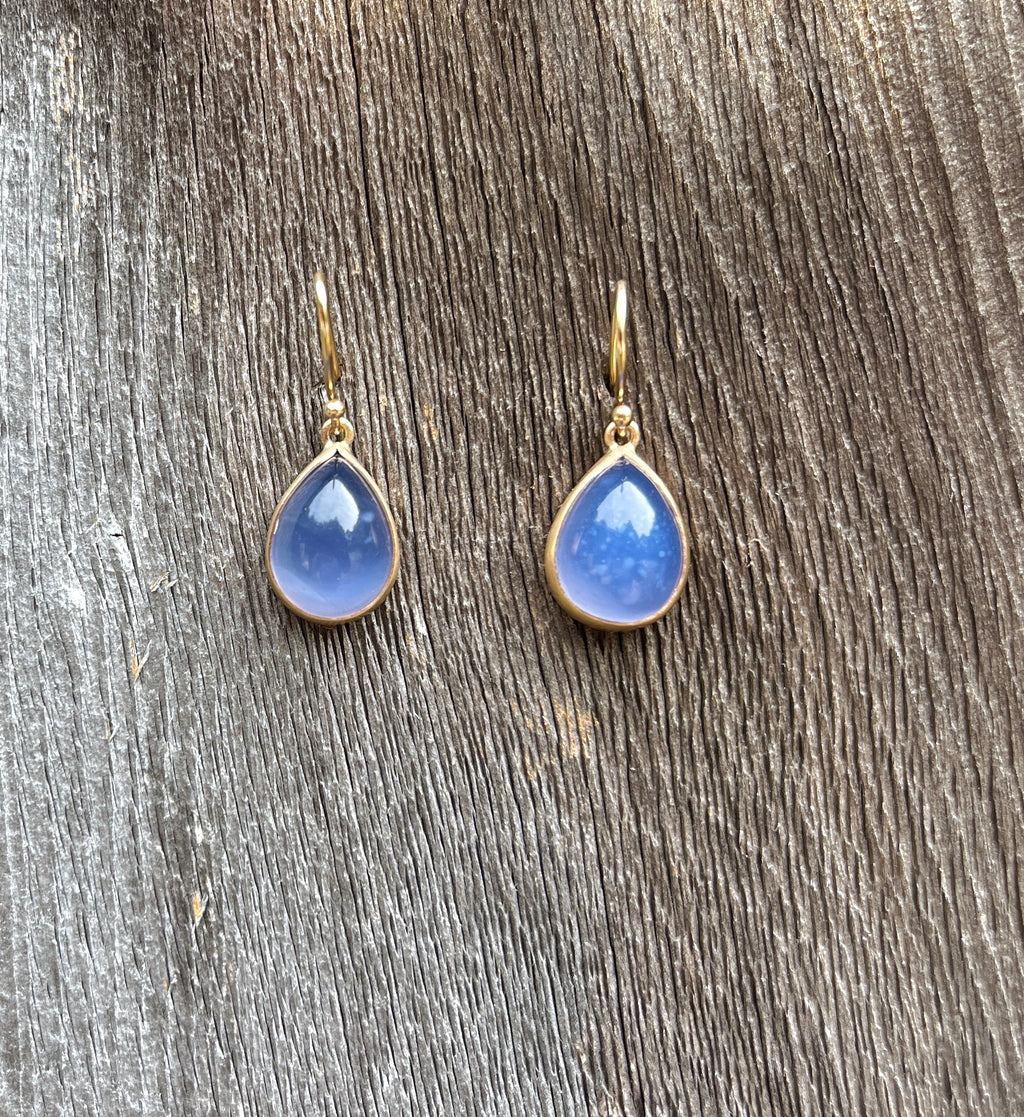 Blue Chalcedony Earrings