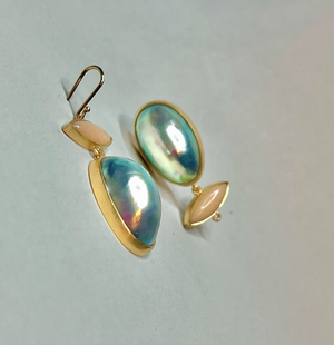 Coral & Osmena Pearl Earrings