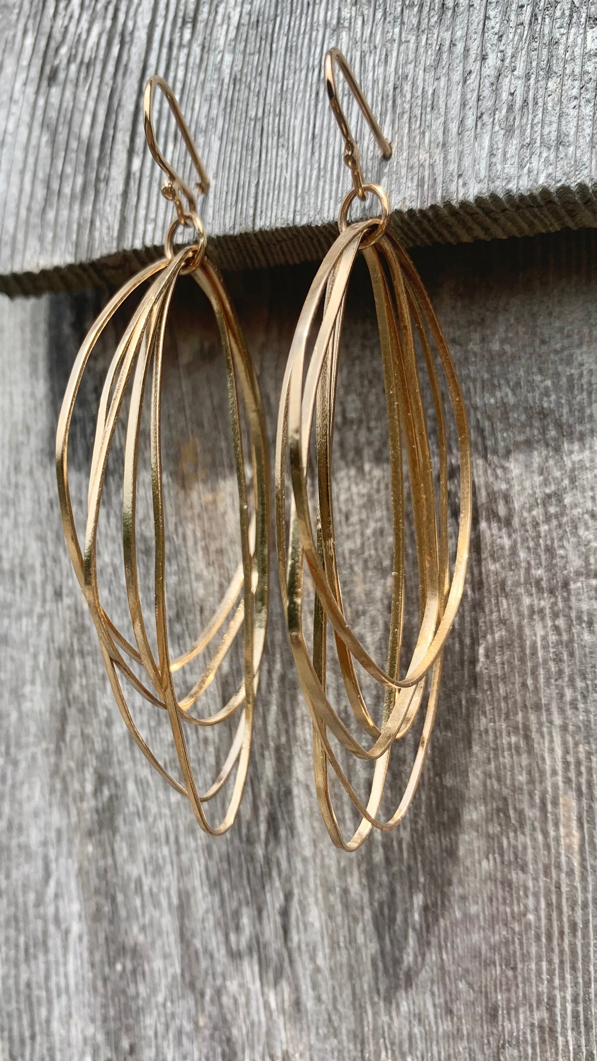 Gold Bezel Earrings