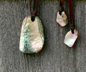 Abalone On Lace Necklace