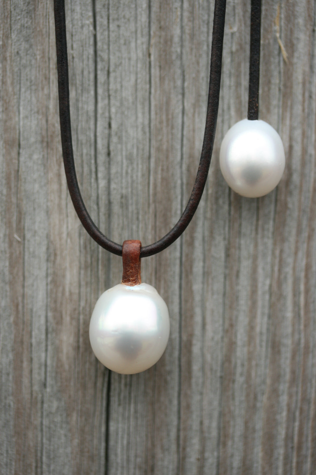 South Sea Pearls On Leather