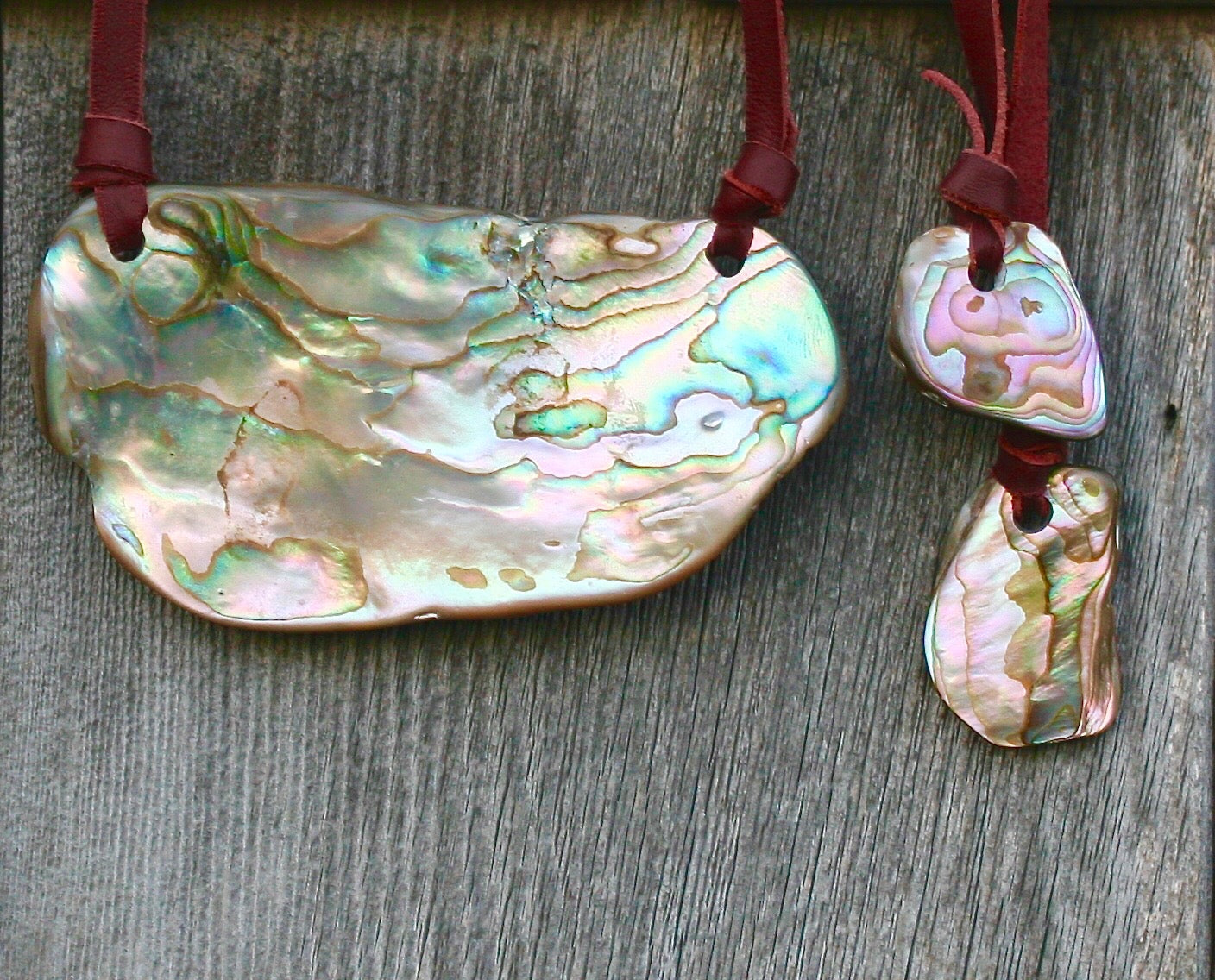 Abalone On Lace Necklace