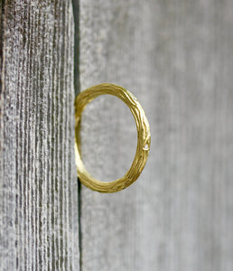 Diamond Stack Rings In Yellow Gold