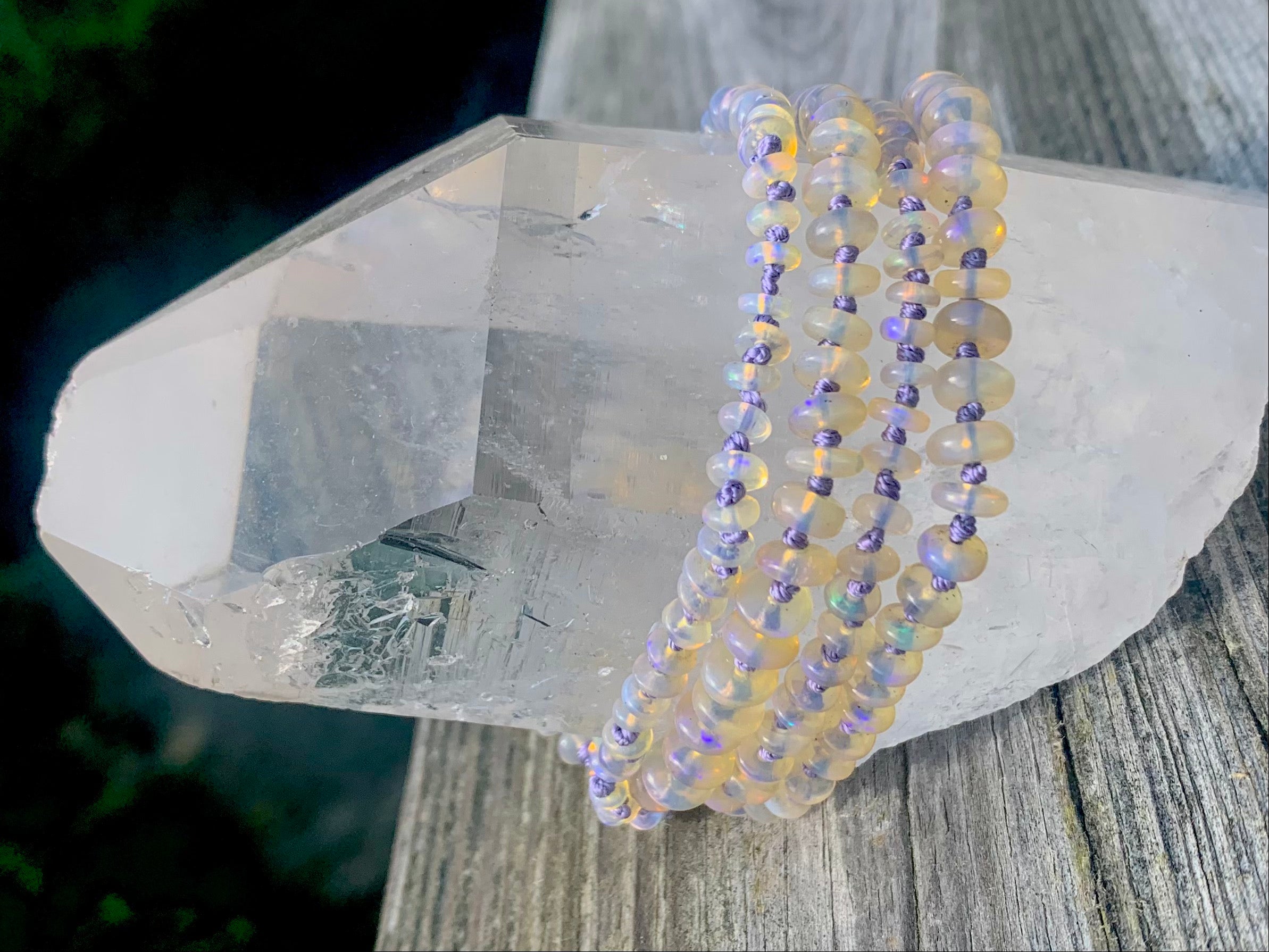 Lavender Honey Opal Necklace