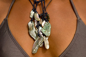 Abalone On Cord Necklaces