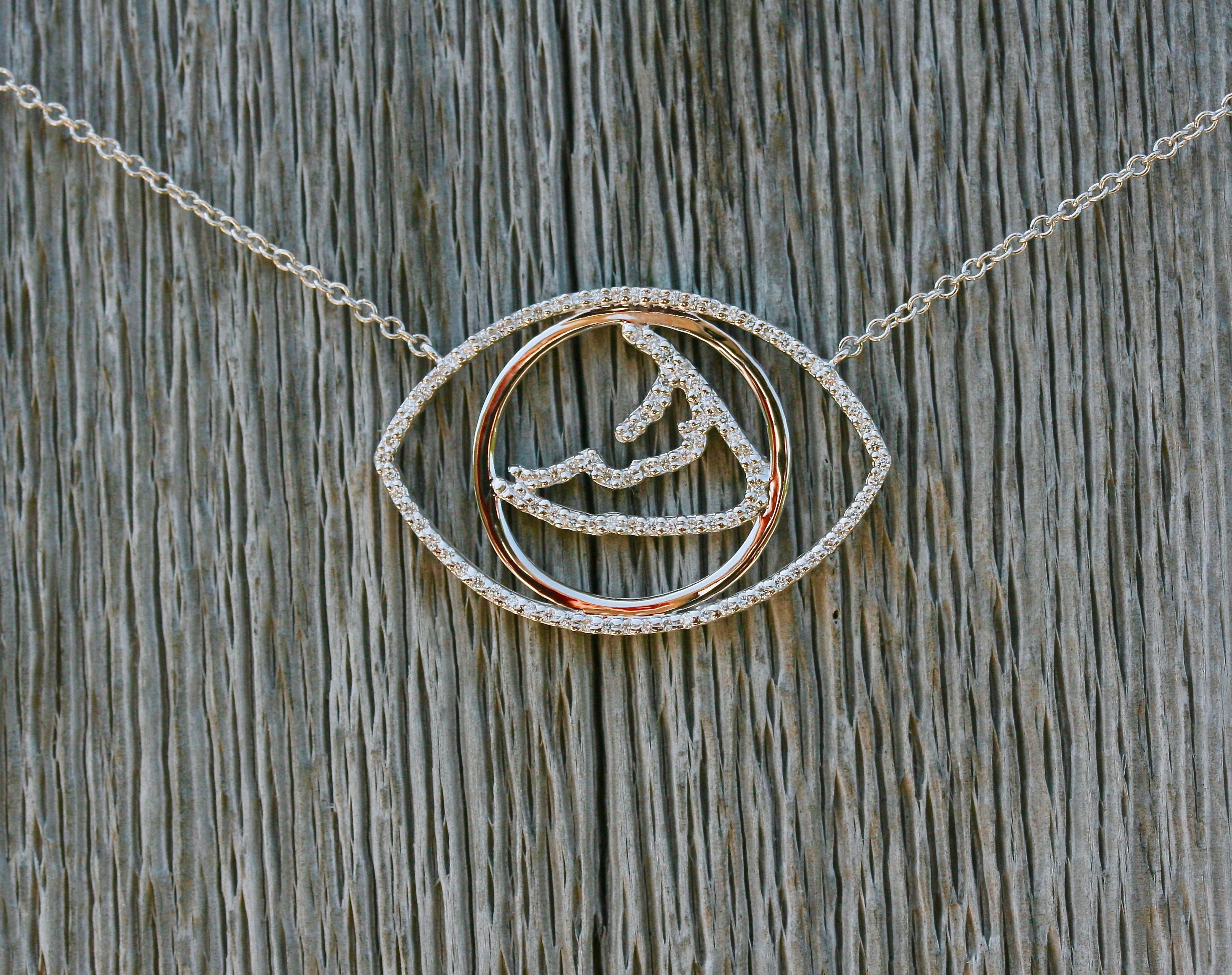 Diamond & White Gold Nantucket Evil Eye® Talisman Necklace