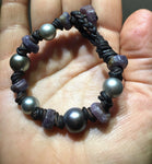 Tahitian Pearls & Rough Sapphire Bracelet