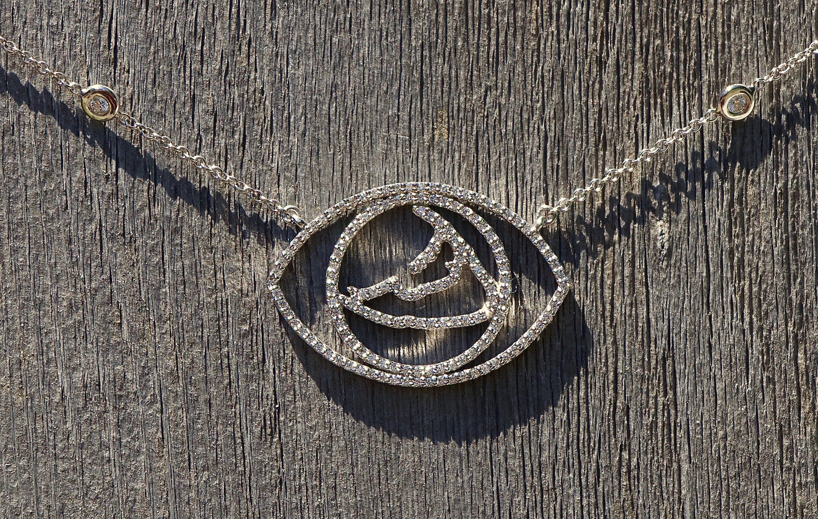 Diamond Nantucket Evil Eye® With Diamond Chain Talisman Necklace