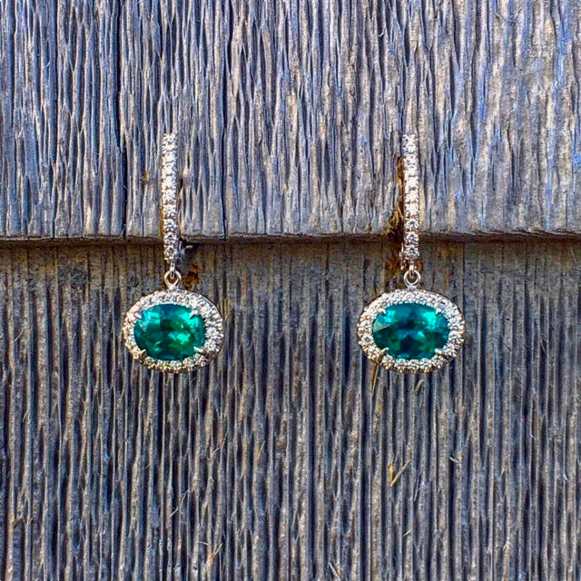 Diamond & Tourmaline Earrings