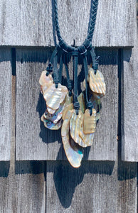 Abalone On Braided Lace Necklace